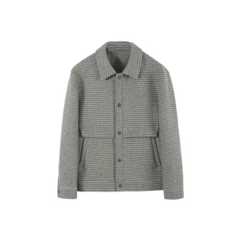 DAVID NAMAN Coats Men's Light Gray