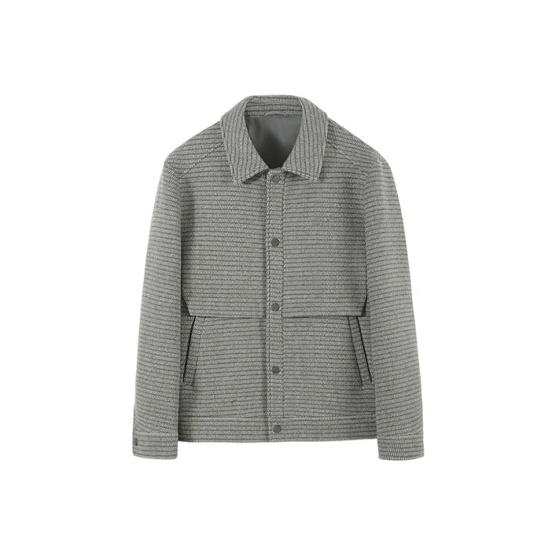 DAVID NAMAN Coats Men's Light Gray-0