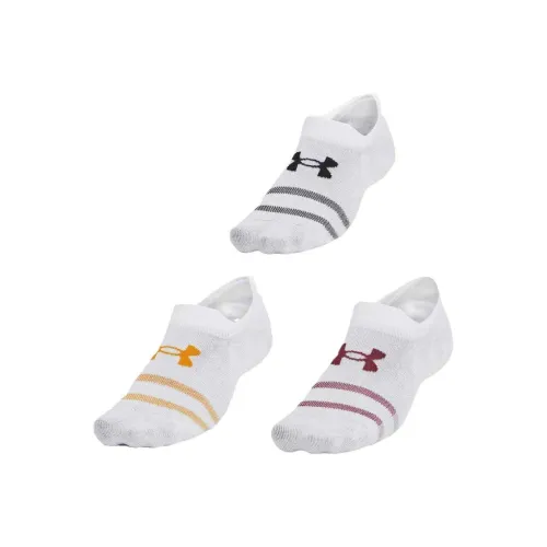 Under Armour Essential No Show Socks Unisex 3 Pack White