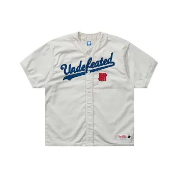 UNDEFEATED SS24 Baseball Jacket Unisex White