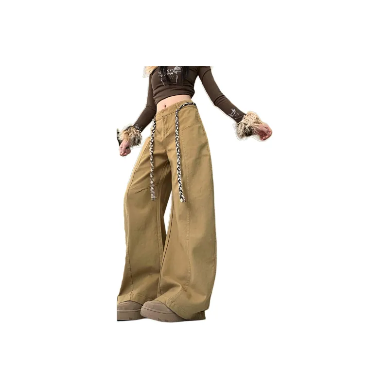 Mu Xiao Xin Casual Pants Women's Khaki-1