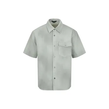 URBAN REVIVO Shirt Men's Cool Gray Print