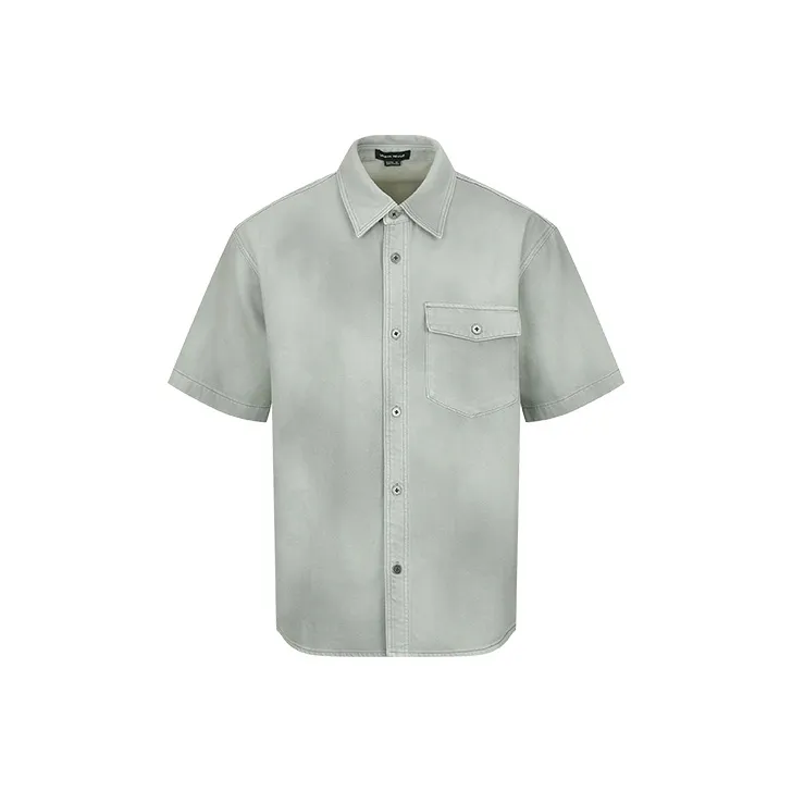 URBAN REVIVO Shirt Men's Cool Gray Print-0