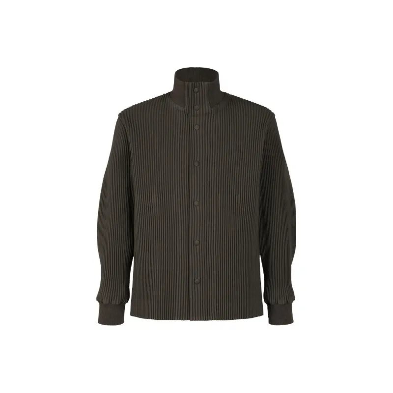ISSEY MIYAKE Kersey Pleats Jackets Coats Men's Brown-0