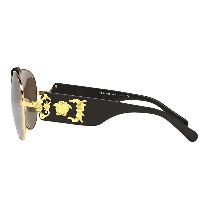 FANSIZHE Metal Irregular Shape Sunglasses Unisex Gold-2