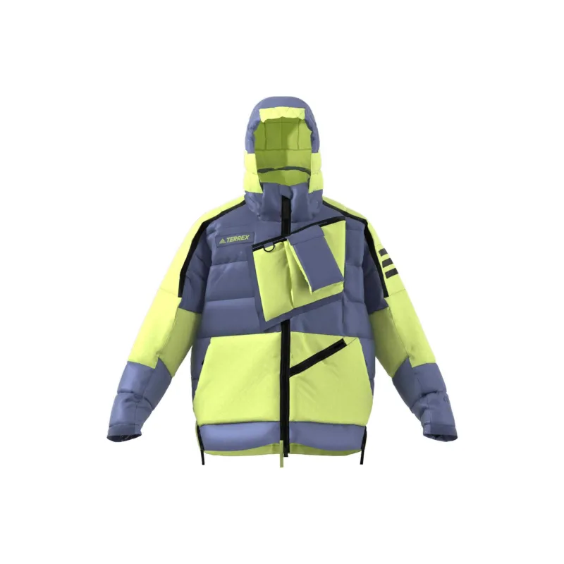 Adidas XPLORIC Puffy Down Jacket Unisex Yellow Purple-0