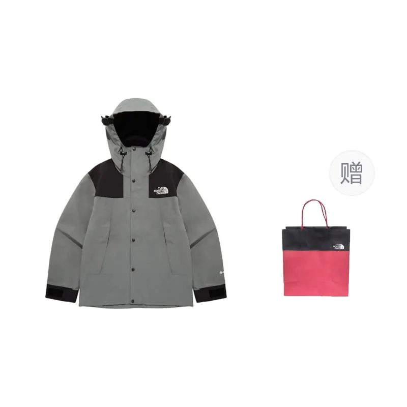 THE NORTH FACE 1990 Collection Windbreaker Jackets Unisex Gray+Shopping Bag-0