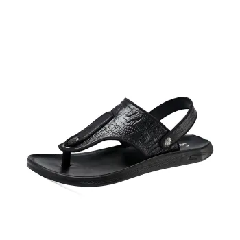 Sonno Slip Resistant Abrasion Resistant Flip Flops Men's Black