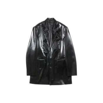 Acne Studios Single Breasted Glossed Overcoat