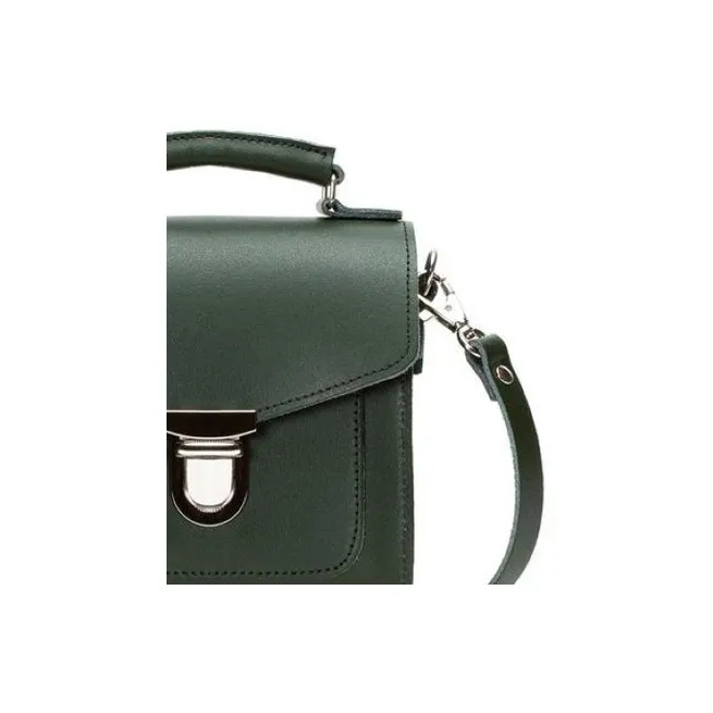 Zatchels Cow Leather Handbag Shoulder Bag Crossbody Bag Medium Size Women's Green-2