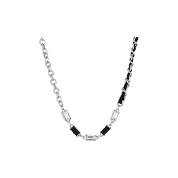 FOREVER MELODY Titanium Steel Zircon Necklaces Unisex
