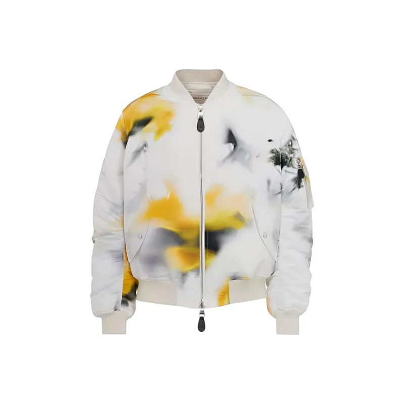 Alexander McQueen Obscured Flower Padded Bomber Jacket-0