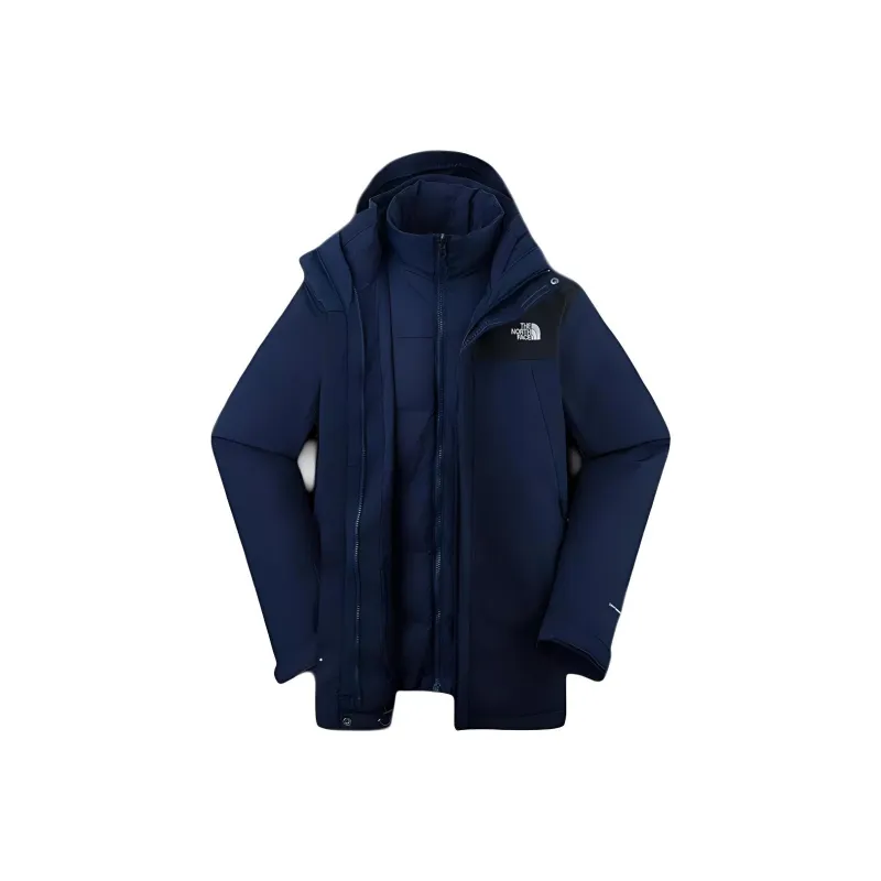 THE NORTH FACE City Outdoor Collection Hiking Waterproof And Windproof To Keep Warm Windbreaker Jacket Men's Peak Blue-0