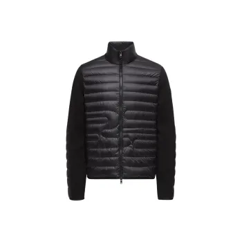 Moncler Logo Patch Padded Cardigan