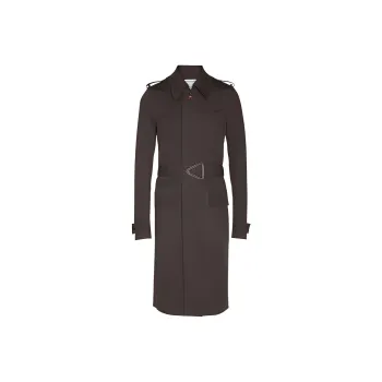 Bottega Veneta Trench Coats Men Dark Chocolate