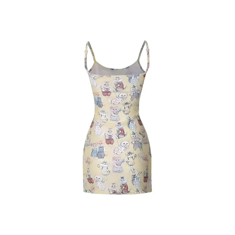 RTNH Summer Slip Dress Women's Yellow-1