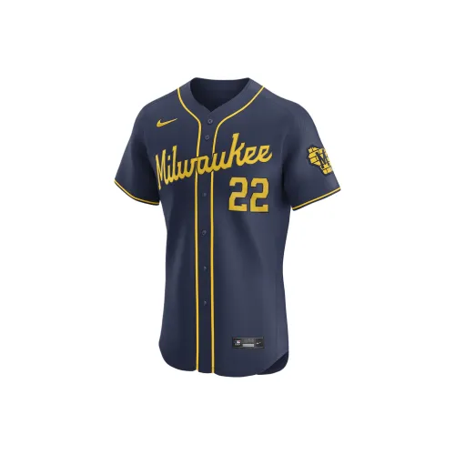 Nike Dri-FIT ADVMilwaukee Brewers Baseball Jacket Men's Marine Blue