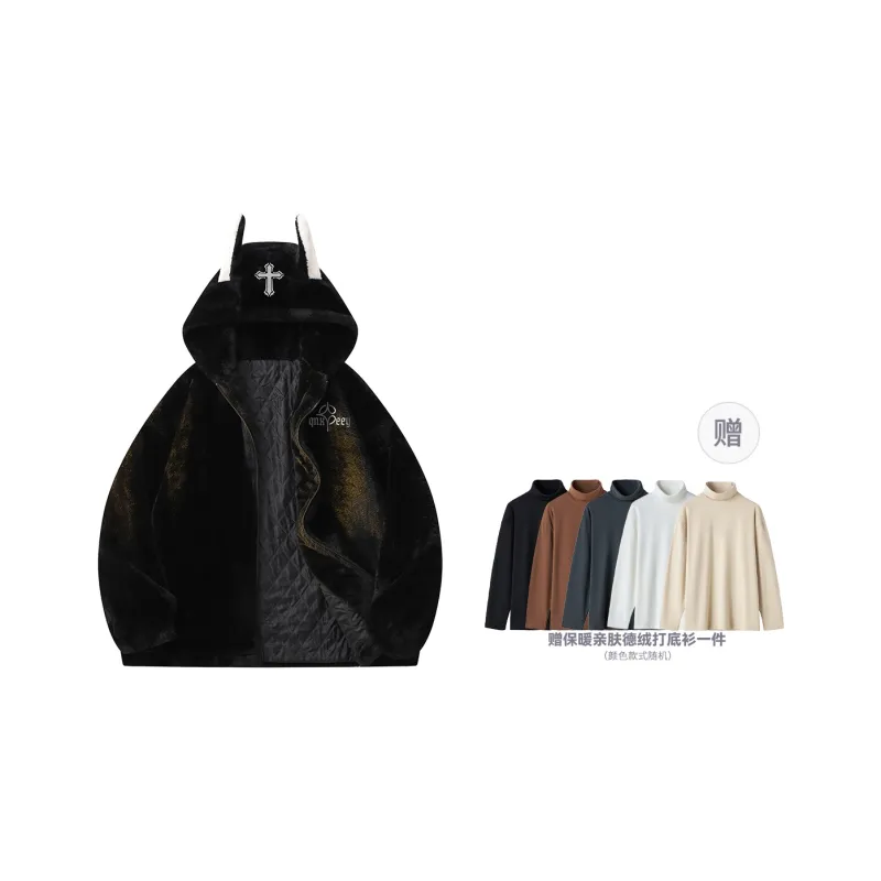 Qnxeey Velvet Jackets Unisex-20