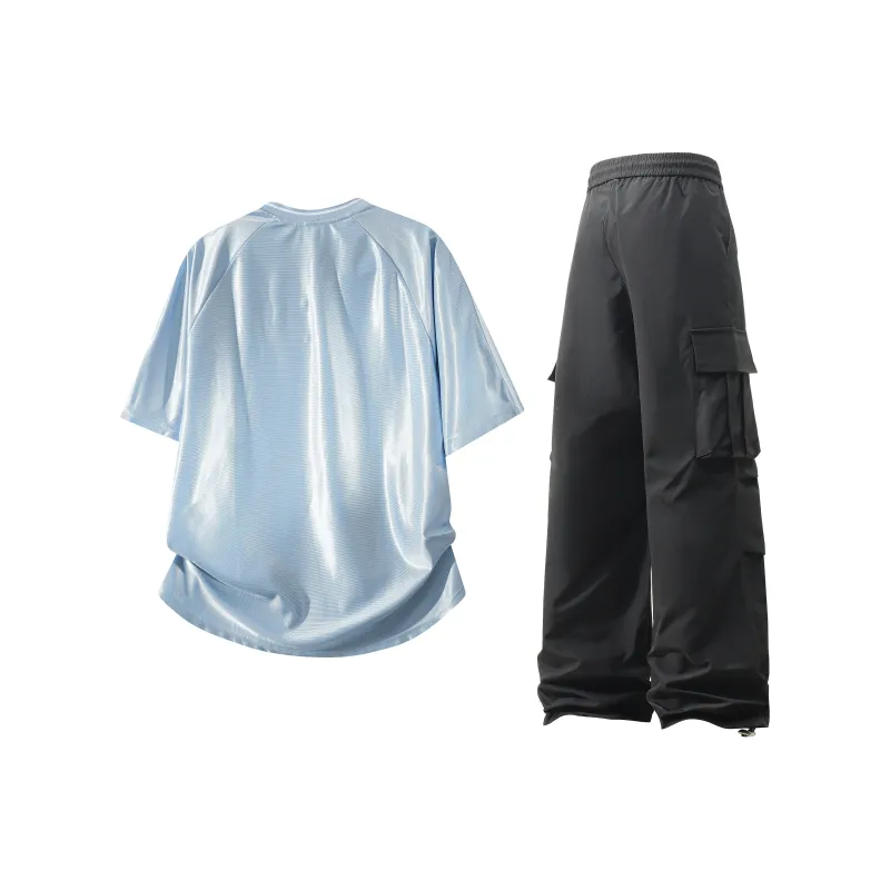 OGEK Casual Sportswear Unisex White+Black Pants-7