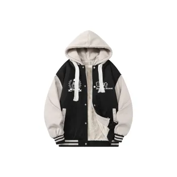 SESAME STREET Baseball Jacket Unisex Black