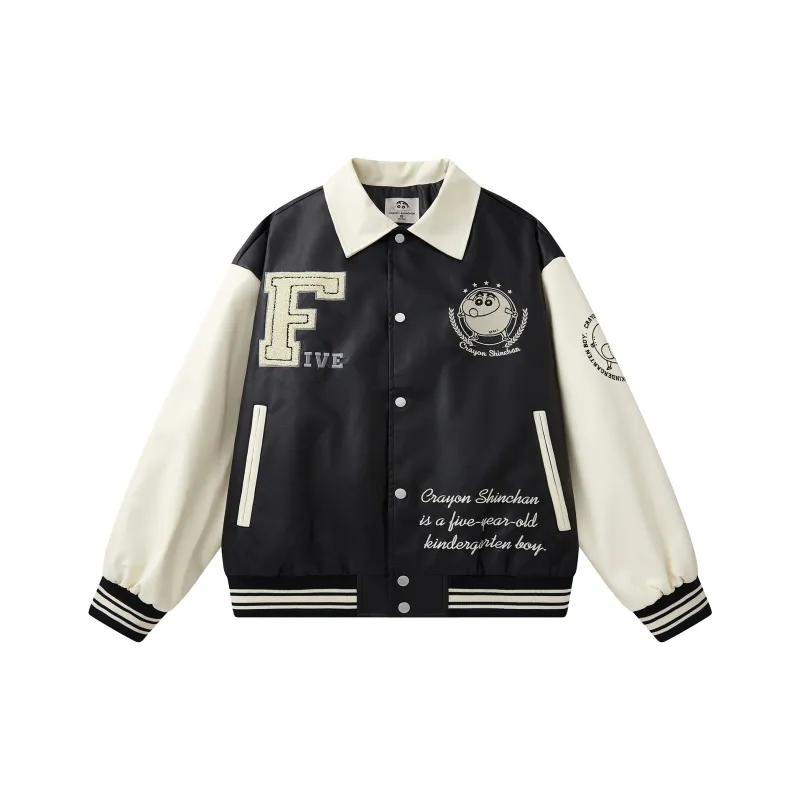 SHINCHAN Baseball Jacket Coat Unisex-0