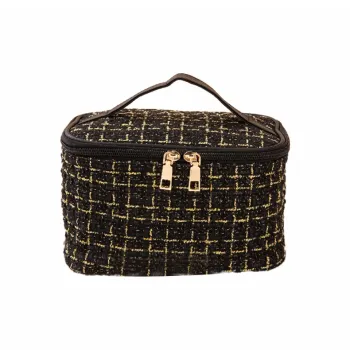 SHUXIAOSHE Chanel Inspired Good Looking Fashion Premium Cosmetics Storage Bag Large Capacity Portable 20*14*14cm