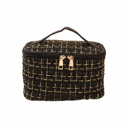 SHUXIAOSHE Chanel Inspired Good Looking Fashion Premium Cosmetics Storage Bag Large Capacity Portable 20*14*14cm