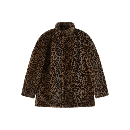 WULISHAONIAN Velvet feel Coat Unisex Dark Coffee