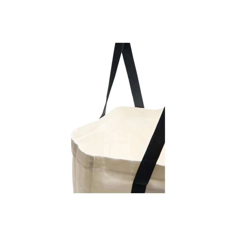 ZARA Cotton Tote Bag Shopping Bag Crossbody Bag Shoulder Bag Men's Beige & Marine Blue-3