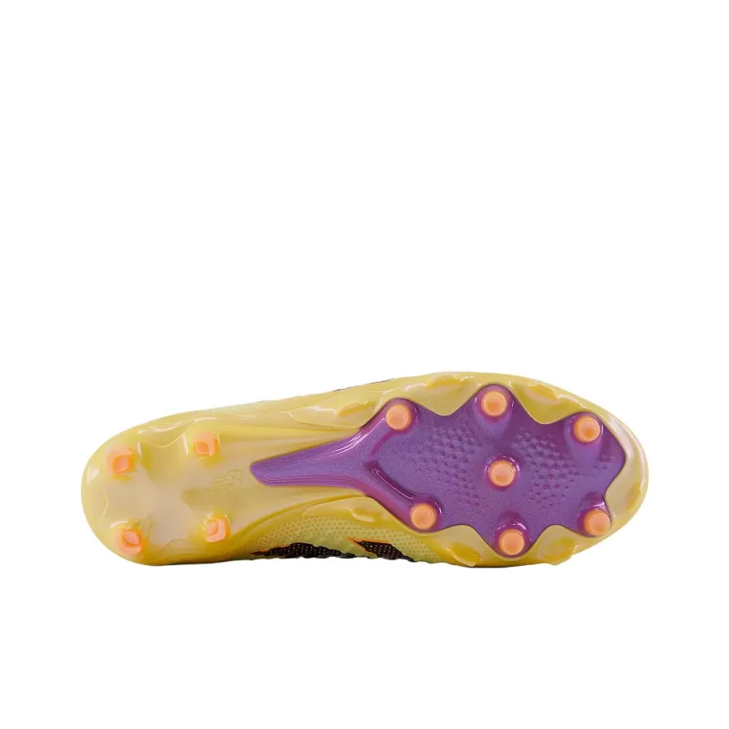 New Balance FG Rubber Long Studs Anti Slip Wear Resistant Soccer Shoes Unisex Yellow-5