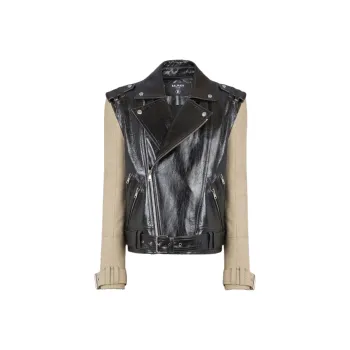 BALMAIN Panelled Biker Jacket