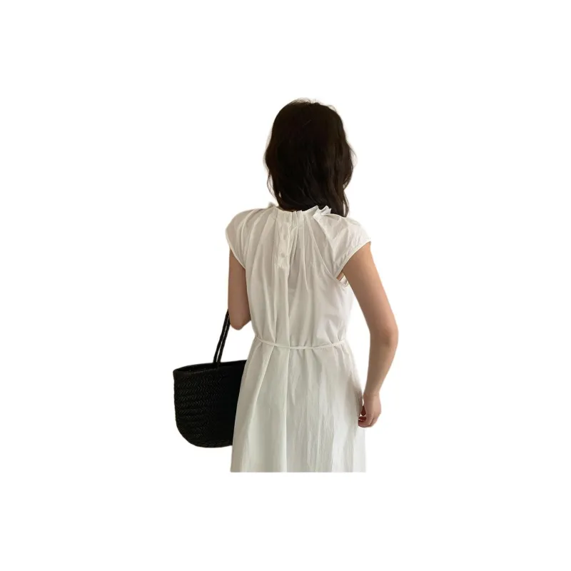 TOUCH MISS Short Sleeved Dress Women's White-2