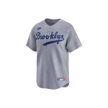 Nike x MLB Collaboration Brooklyn Dodgers Cooperstown Baseball Jacket Men's Gray