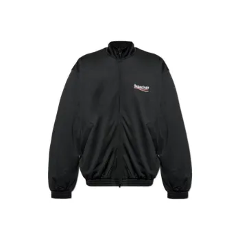 Balenciaga Logo Printed Zip Up Jacket