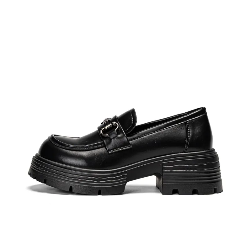 EXULL Q Loafers 5.5CM Women's Black-0