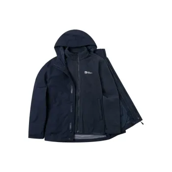 Jack Wolfskin Keep Warm From The Wind Windbreaker Jacket Men's Marine Blue
