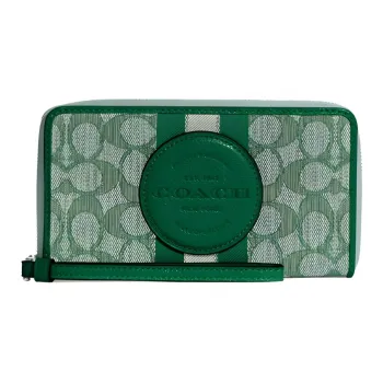 COACH Dempsey Leather Wallet Regular Women's Green
