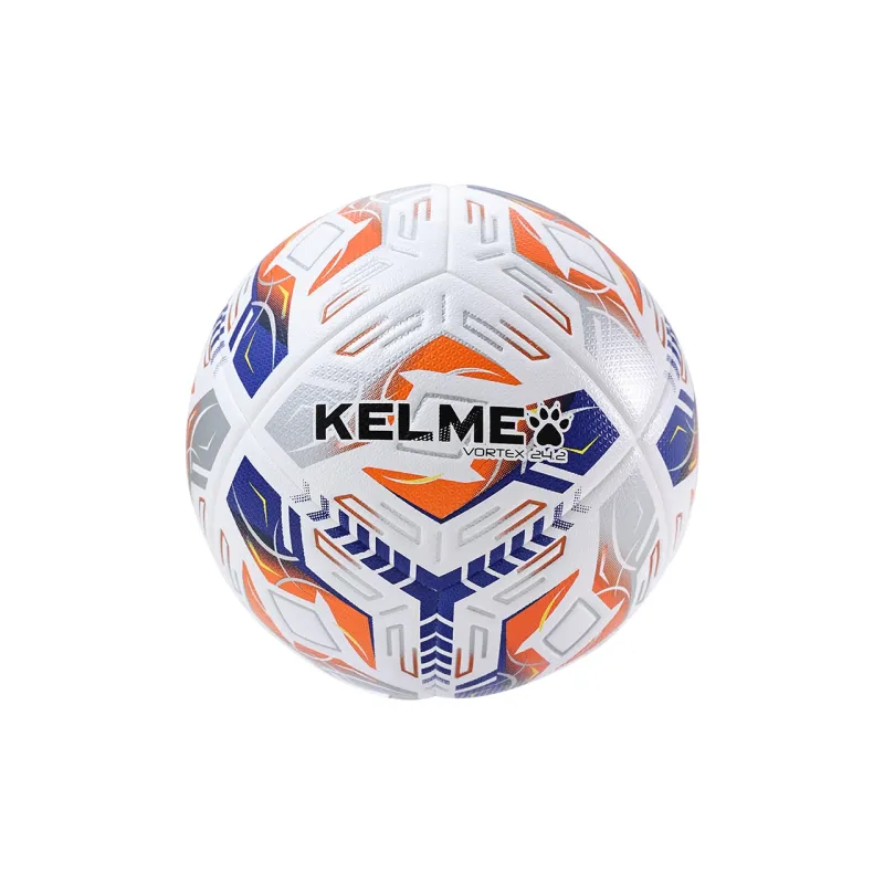 KELME Size 5 Soccer PU Seamless Thermal bonding Unisex White Orange-5