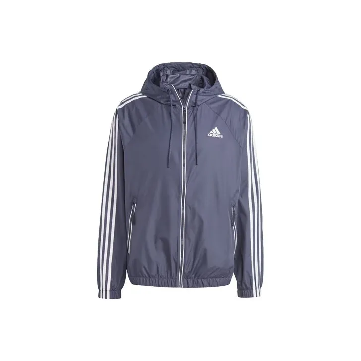 Adidas Bsc 3-Stripes Wind Jacket Jackets Coats Men's Marine Blue-0