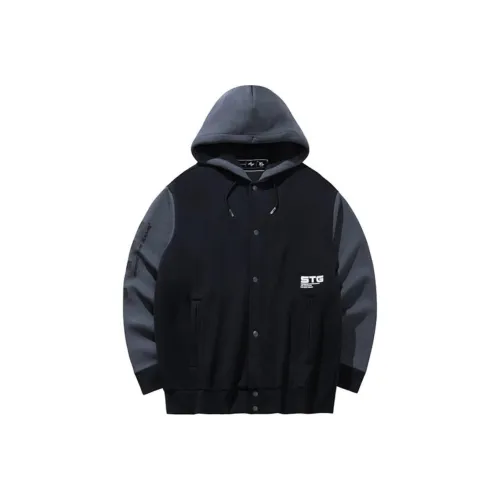 Anta Basketball Collection Baseball Jacket Unisex Basic Black