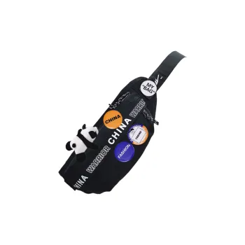 Warrior Fabric Sling Bag Fanny Pack Regular Unisex Black