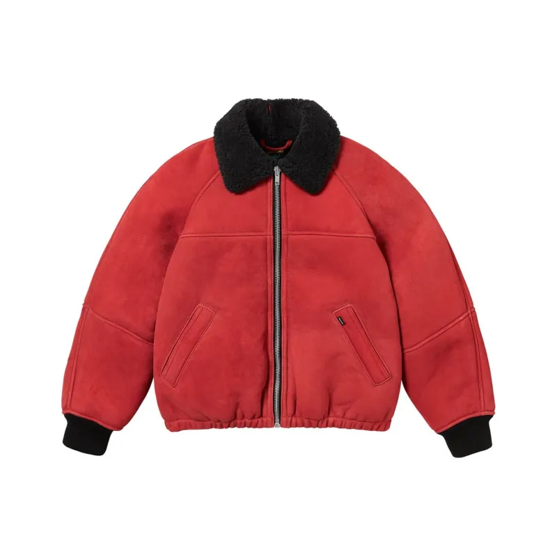 Supreme X Schott Shearling Bomber Jacket-3