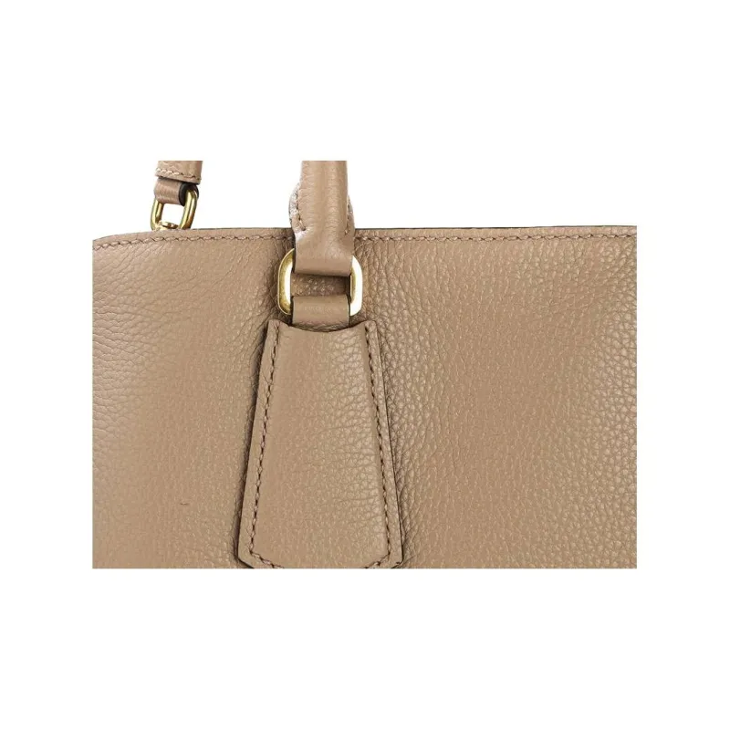 PRADA Cow Leather Tote Bag, Shopping Bag, Shoulder Bag, Handbag Women's Brown-5
