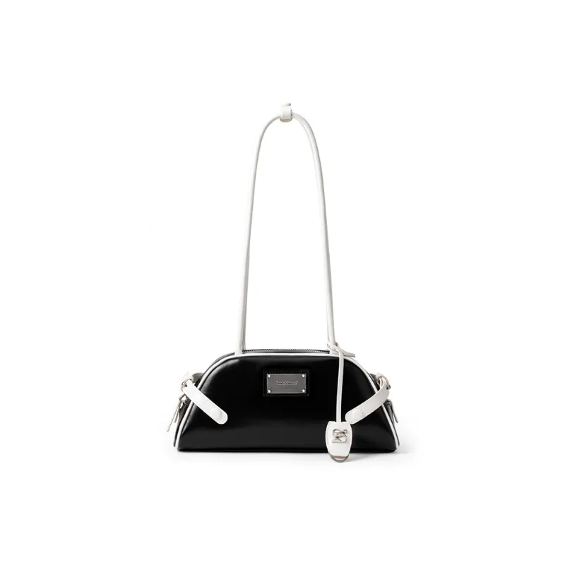 MCMIKO Cow Leather Bowling Bag, Shoulder Bag Regular Women's Multicolor-3