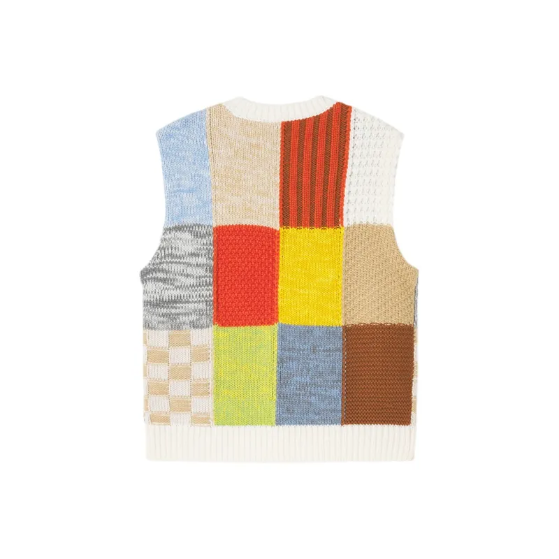 MASFER.SU Vest Women's Different Textures Color Block-1