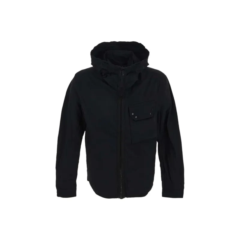 TEN C Mid Layer Zipped Hooded Jacket-0