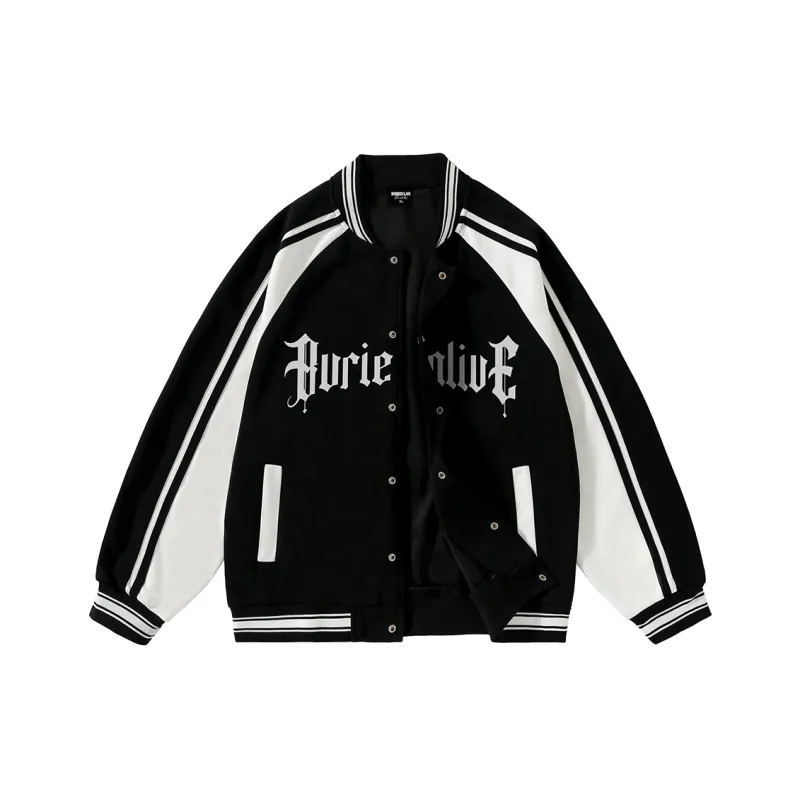 BURIEDALIVE Baseball Jacket Unisex Black-0