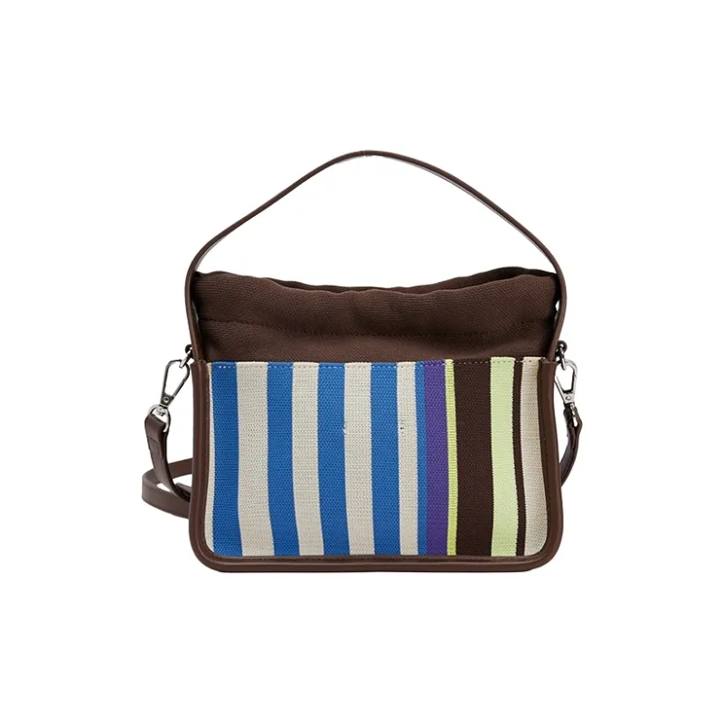 URBAN REVIVO Fabric Crossbody Handbag Medium Size Women's Multicolor-2