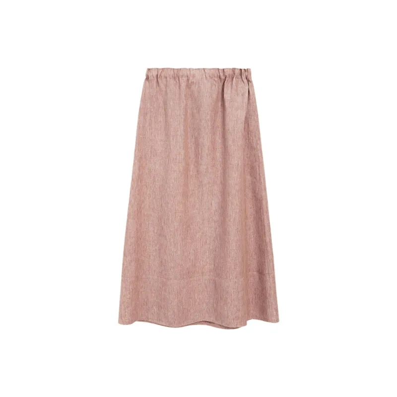 Massimo Dutti Casual Long Skirt Women's Pink-1