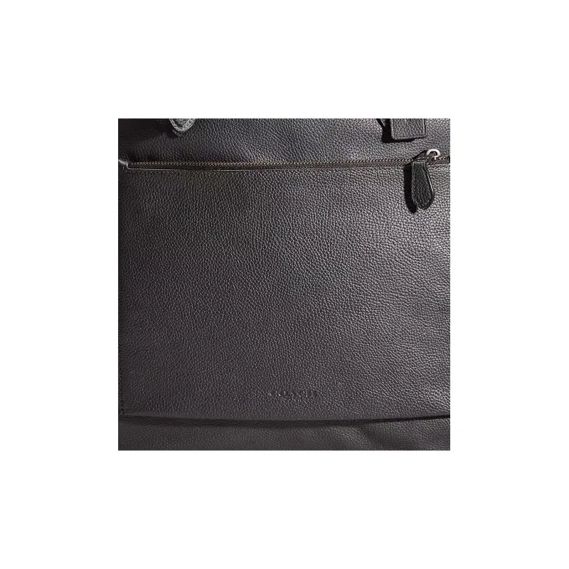 COACH Metropolitan Polished Pebbled Leather Tote Bag Shopping Bag Shoulder Bag Handbag Large Size Women's Elm Green-1
